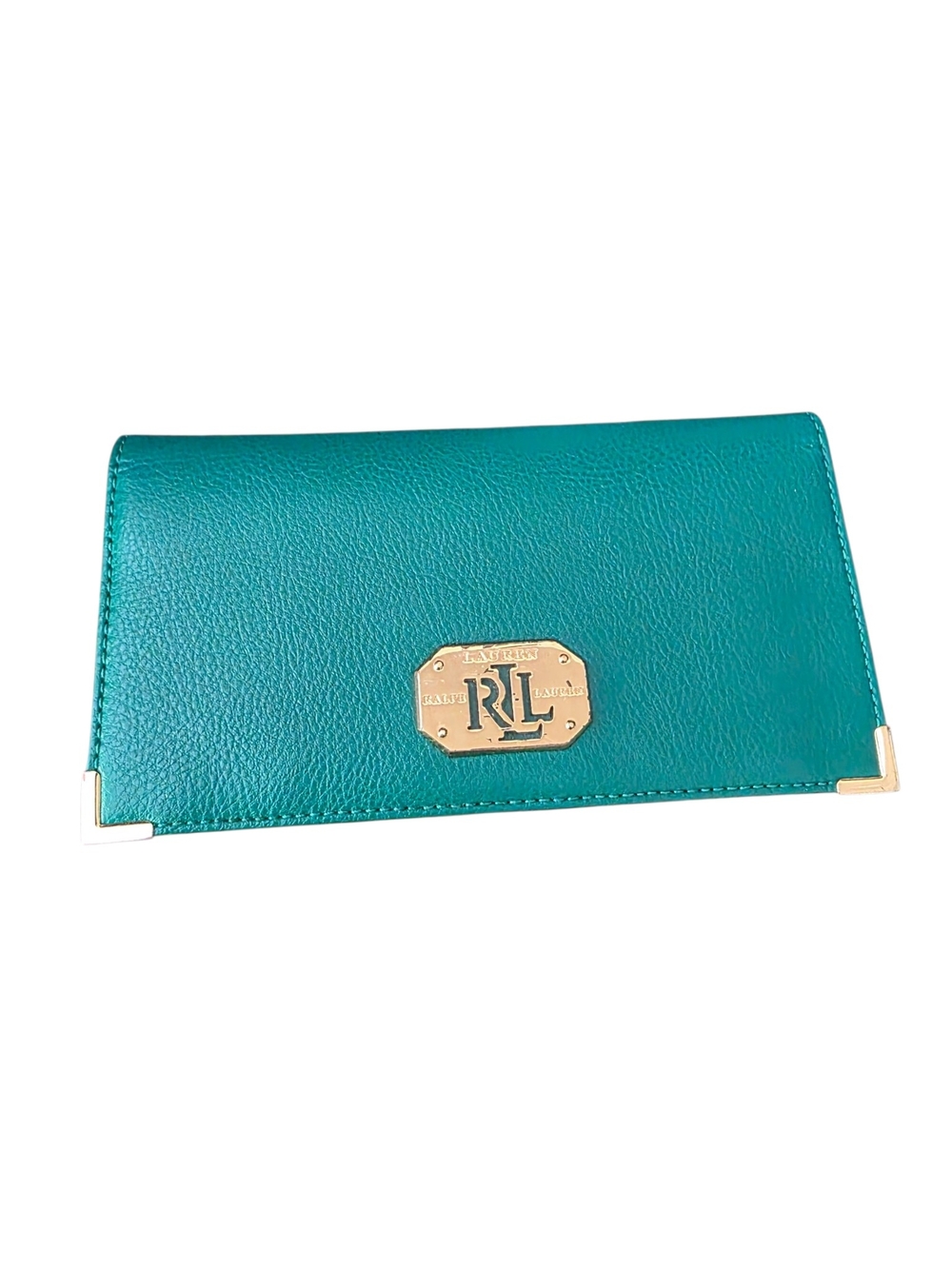 Lauren Ralph Lauren Green Leather Slim Wallet